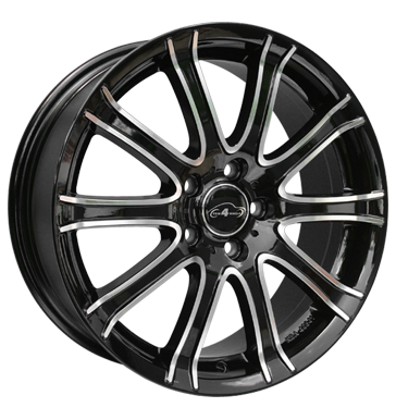 pneumatiky - 7x17 5x112 ET45 Com4Wheels Octopus Black schwarz glanzschwarz frontpoliert sportovn KOLA Rfky / Alu Sdrad Rdc nprava odpruzen pneus