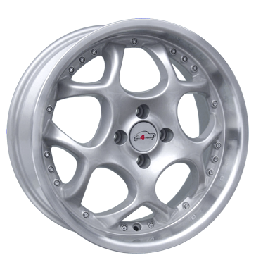 pneumatiky - 7x17 4x100 ET35 Com4Wheels SX silber silber Horn poliert pilotn bundy Rfky / Alu autodly USA automobilov sady pneu