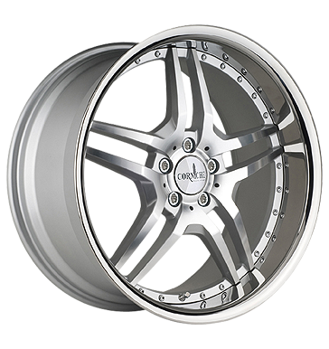 pneumatiky - 9.5x19 5x120 ET38 Corniche Vegas silber bright silver polished randpoliert Keskin Rfky / Alu zimn SCHMIDT Autodlna