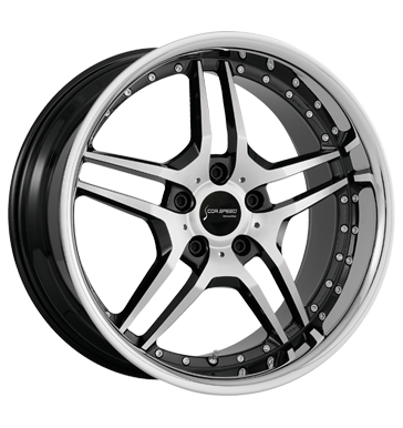 pneumatiky - 10x20 5x112 ET33 Corspeed Vegas schwarz higloss-black-polished/Inox-Lip prce Rfky / Alu Slevy nstroj ventil Autoprodejce