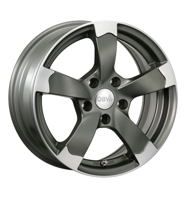 pneumatiky - 7x16 5x100 ET38 DBV Torino II grau / anthrazit anthrazit matt poliert Offroad cel rok Rfky / Alu antny vozidel mikiny pneumatiky