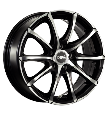 pneumatiky - 7.5x17 5x114.3 ET48 DBV Tropez schwarz schwarz voll poliert ALCOA Rfky / Alu Motorsport samolepc zvaz pneumatiky