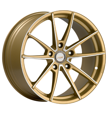 pneumatiky - 8.5x19 5x112 ET31 Deluxe Wheels Manay K gold gold matt Konturen poliert exkluzivn linka Rfky / Alu Lehk nkladn vozidla pln rok od 17,5 