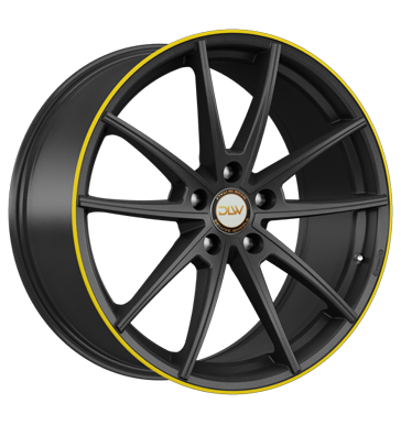 pneumatiky - 9x20 5x114.3 ET42 Deluxe Wheels Manay schwarz schwarz matt Akzentring gelb lackiert Auto Tool Karoserie Rfky / Alu Lehk nkladn auto Winter od 17,5 