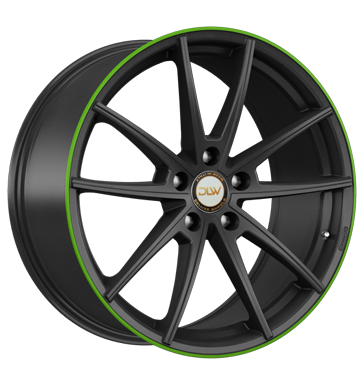 pneumatiky - 9x20 5x114.3 ET42 Deluxe Wheels Manay schwarz schwarz matt Akzentring grün lackiert motocykl ventil Rfky / Alu DOTZ Chrome Parts Autodlna