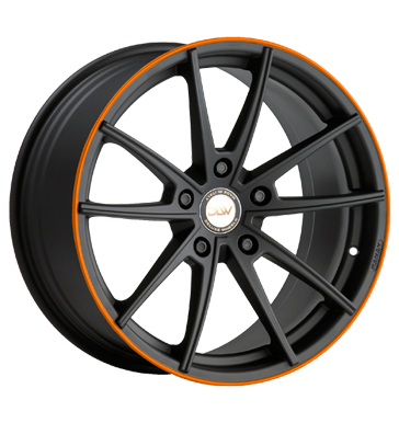 pneumatiky - 9x20 5x108 ET35 Deluxe Wheels Manay K schwarz schwarz matt Akzentring orange lackiert STIL AUTO Rfky / Alu Kerscher Diablo Autoprodejce