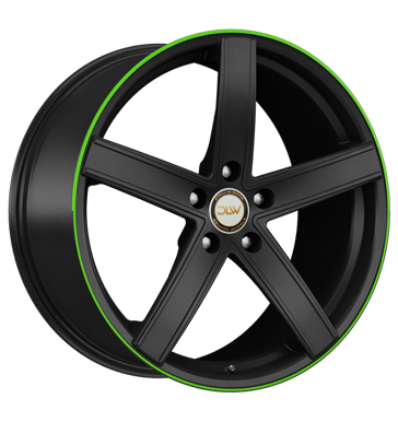 pneumatiky - 9x20 5x112 ET26 Deluxe Wheels Uros schwarz schwarz matt Akzentring grün lackiert npis Rfky / Alu provozn zarzen prves Velkoobchod