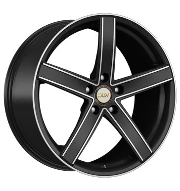 pneumatiky - 8.5x19 5x112 ET45 Deluxe Wheels Uros schwarz schwarz matt Konturen poliert Ronal Rfky / Alu Vnitrn vybaven Opel Autodlna