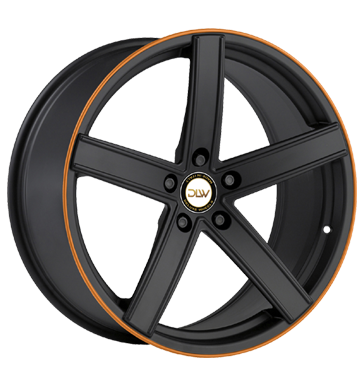 pneumatiky - 9x20 5x112 ET25 Deluxe Wheels Uros K schwarz schwarz matt Akzentring orange lackiert interir Rfky / Alu ozdobnmi kryty kalhoty b2b pneu