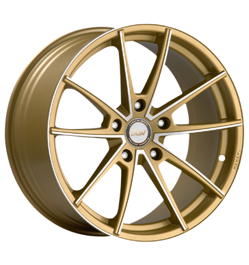 pneumatiky - 8.5x19 5x120 ET18 Deluxe Wheels Manay K gold gold matt Konturen poliert Autordio Rarity Rfky / Alu chlapec Montzn rm + Radio panel trhovisko