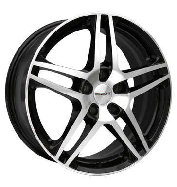 pneumatiky - 8x18 5x100 ET32 Dezent RB Dark schwarz schwarz glänzend frontpoliert Alcar Rfky / Alu Rim luzka (nhradn dly) Oldtimer disky