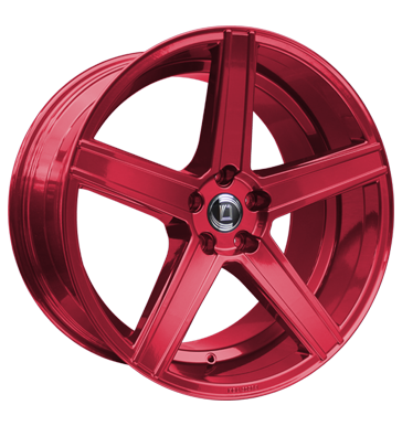 pneumatiky - 8.5x19 5x114.3 ET40 Diewe Wheels Cavo rot red pce o pneumatiky Rfky / Alu Test-kategorie 1 auto havarijn kola pneumatiky