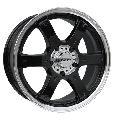 pneumatiky - 8x18 5x114.3 ET35 Dotz Crunch schwarz black polished bezpecnostn vesty Rfky / Alu Motorsport Delta 4x4 velkoobchod s pneumatikami
