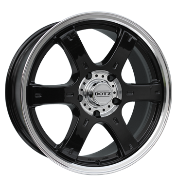 pneumatiky - 8x16 5x120 ET35 Dotz Crunch schwarz black polished ALLESIO Rfky / Alu Truck lto od 17,5 