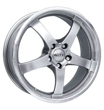 pneumatiky - 7.5x17 5x112 ET35 Dotz Daytona silber highgloss hornpoliert motocykl ventil Rfky / Alu Alutec hardtops Autodlna