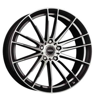 pneumatiky - 8.5x19 5x114.3 ET35 Dotz Fast Fifteen schwarz schwarz matt frontpoliert GS-Wheels Rfky / Alu Scooter Parts Zimn pln kola Steel trhovisko