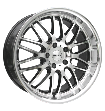 pneumatiky - 7x16 5x112 ET35 Dotz Mugello schwarz black polished letn Rfky / Alu Motorsport hasic prstroj pneu