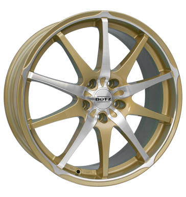 pneumatiky - 8x18 5x114.3 ET50 Dotz Shuriken Gold Edit. gold gold polished Opel Rfky / Alu letadlo Auto Hi-Fi + navigace pneumatiky