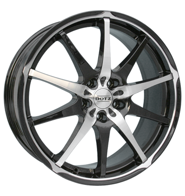 pneumatiky - 7x17 5x108 ET48 Dotz Shuriken schwarz black polished Truck Winter od 17,5 