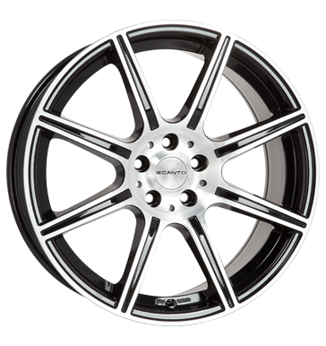 pneumatiky - 8x17 5x108 ET45 Ecanto E-142 schwarz black polished brzdov kapalina Rfky / Alu Truck lto od 17,5 