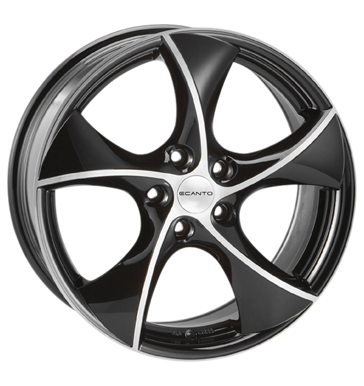 pneumatiky - 8x17 5x112 ET45 Ecanto E-106 schwarz black polished Slevy Rfky / Alu automobilov sady kmh-Wheels Autoprodejce