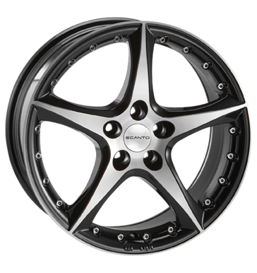 pneumatiky - 8.5x18 5x112 ET45 Ecanto E-111 schwarz black polished systm Rfky / Alu Motocyklov zvody motocykl pneumatiky