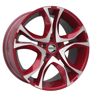 pneumatiky - 7.5x17 4x100 ET35 FSW Vulcano 06 rot rot-silber poliert ADVANTI Rfky / Alu projektzwo replika Velkoobchod