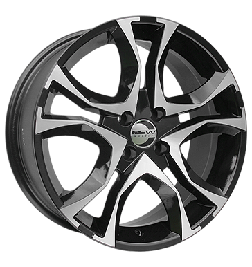 pneumatiky - 7.5x17 4x100 ET35 FSW Vulcano 01 silber schwarz-silber poliert palivo Rfky / Alu prejezdy kapaliny pneu b2b