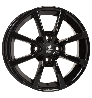 pneumatiky - 6.5x16 4x108 ET45 itWheels Alisia schwarz schwarz glänzend CARLSSON Rfky / Alu opravu pneumatik ZENDER Hlinkov disky