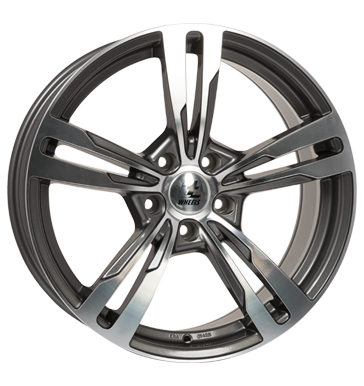 pneumatiky - 7.5x17 5x100 ET37 itWheels Anna grau / anthrazit anthrazit glänzend poliert GMP Italia Rfky / Alu renault Single Arm pneus