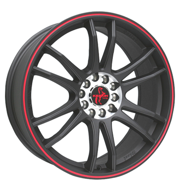 pneumatiky - 8x18 5x100 ET30 Keskin KT12 Racing schwarz mattschwarz rot randpoliert ostatn Rfky / Alu nemrznouc smes Polo tricka pneumatiky