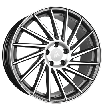 pneumatiky - 9.5x19 5x112 ET30 Keskin KT17 Hurricane silber palladium front polish CARLSSON Rfky / Alu vfuk Pce o automobil + drzba pneumatiky