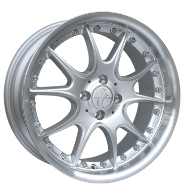 pneumatiky - 9x17 4x100 ET25 Keskin KT8 Solaris silber silber Horn poliert kolobezka Rfky / Alu Sportovn vfuky automobilov sady pneus