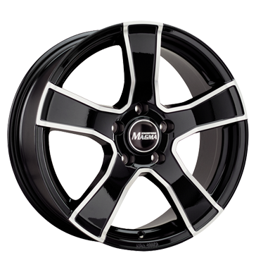 pneumatiky - 8x17 5x112 ET35 Magma Tezzo schwarz lavaschwarz poliert kmh-Wheels Rfky / Alu kolobezka centrovn disky