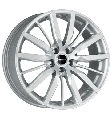 pneumatiky - 8x19 5x108 ET45 MAK Barbury silber silver letadlo Rfky / Alu automobilov sady Utesnen u. Lepidla pneumatiky