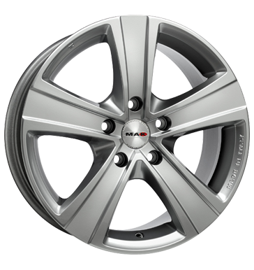 pneumatiky - 8.5x19 5x127 ET35 MAK Fuoco 5 silber hyper silver Spurverbreiterung Rfky / Alu Pridat Felgenschloss BRABUS pneumatiky