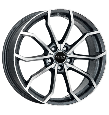 pneumatiky - 7.5x17 5x112 ET47 MAK Lowe FF grau / anthrazit gun metal - mirror face sapont Rfky / Alu Motocykl Navigace a cestovn palivo trziste