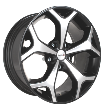 pneumatiky - 9x18 5x115 ET15 MAK Magnum grau / anthrazit graphite alu inserts nemrznouc smes Rfky / Alu GS-Wheels Breyton Prodejce pneumatk