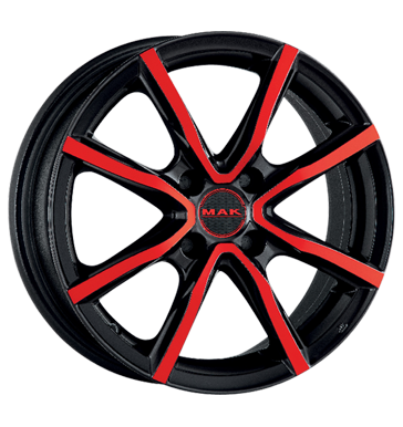 pneumatiky - 5.5x15 4x100 ET40 MAK Milano 4 mehrfarbig black and red korunn princ Rfky / Alu Vyloucen Cel rok vuz Predaj pneumatk