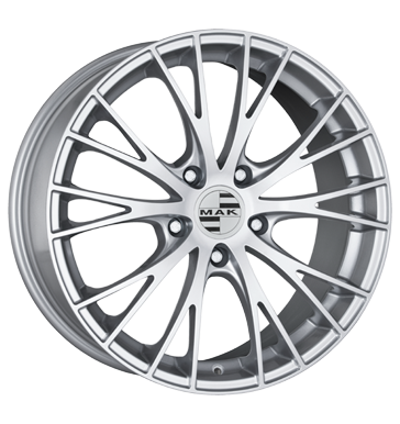 pneumatiky - 9x19 5x120 ET21 MAK Rennen silber hyper silver Motorsport Rfky / Alu letadlo MB-Italia pneu