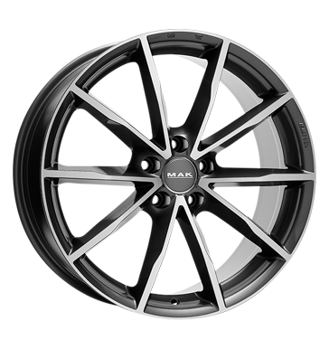 pneumatiky - 7.5x17 5x100 ET35 MAK Ringe grau / anthrazit gun metal - mirror face Rial Rfky / Alu KOLA nemrznouc smes Autoprodejce