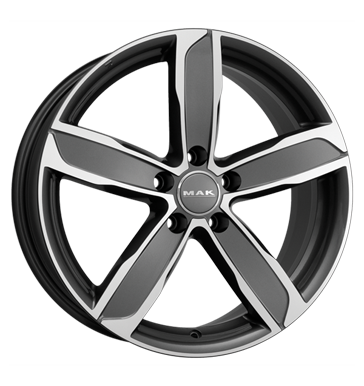 pneumatiky - 7.5x17 5x112 ET40 MAK Stadt W grau / anthrazit gun metal - mirror face designov antny Rfky / Alu Motocykl Navigace a cestovn Ronal Predaj pneumatk