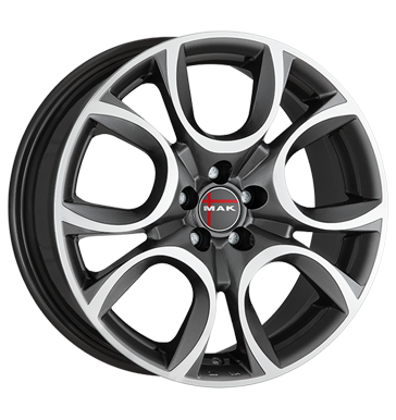 pneumatiky - 6x15 4x98 ET35 MAK Torino grau / anthrazit gun metal - mirror face Oldtimer Rfky / Alu INDIVIDUAL peugeot Autodlna