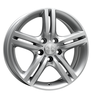 pneumatiky - 7x17 4x100 ET46 MAK Veloce T silber silver rucn vozk Rfky / Alu OXIGIN nepromokav odev pneumatiky