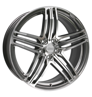 pneumatiky - 8x18 5x105 ET40 MAM MAM 11 silber hyper frontpoliert Antera Rfky / Alu Pce o automobil + drzba AUDI trhovisko