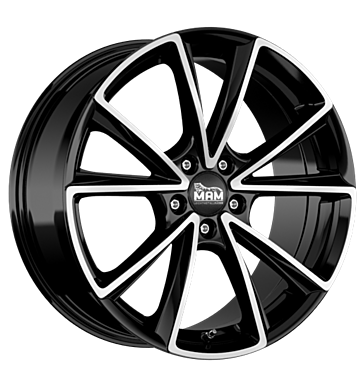 pneumatiky - 8.5x20 5x112 ET30 MAM MAM A5 schwarz black front polished prslusenstv Rfky / Alu zrcadlo design psy pneumatiky