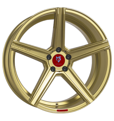 pneumatiky - 8.5x19 5x112 ET35 mbDESIGN KV1 gold gold glänzend Oldtimer Rfky / Alu ocelov rfek Breyton b2b pneu