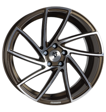 pneumatiky - 8.5x19 5x112 ET43 mbDESIGN KV2 bronze bronze glänzend, Konturen poliert Offroad cel rok od 17,5 