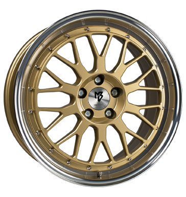 pneumatiky - 8.5x19 5x120 ET42 mbDESIGN LV1 gold Gold glänzend, AuYenbett poliert Lehk nkladn automobil v zime Rfky / Alu MPT Pouzdra & schovna pneus