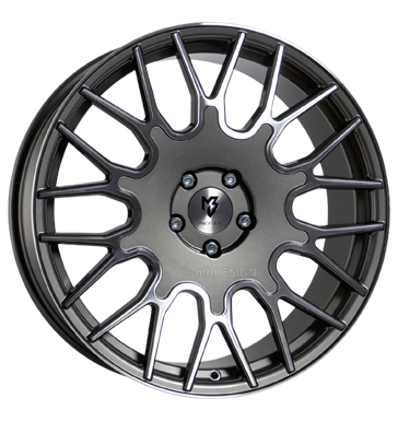 pneumatiky - 8.5x19 5x112 ET45 mbDESIGN LV2 grau / anthrazit Grau glänzend, Konturen poliert kmh-Wheels Rfky / Alu neprirazen kategorie produktu kufr Tray trhovisko